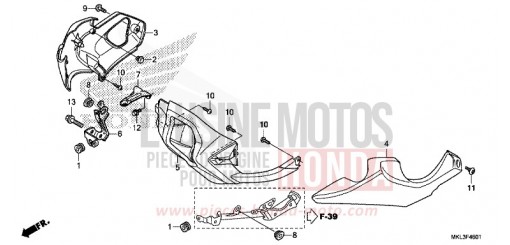 PANNEAU INFERIEUR (NC750XD) NC750XDK de 2019